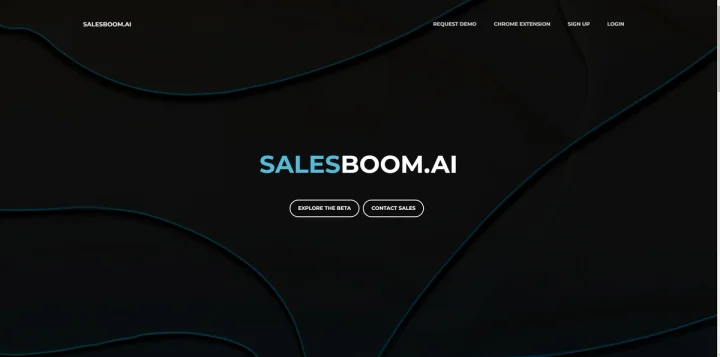 Screenshot of SalesBoom.AI website