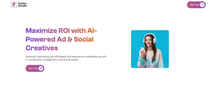 Screenshot of Poster Studio website