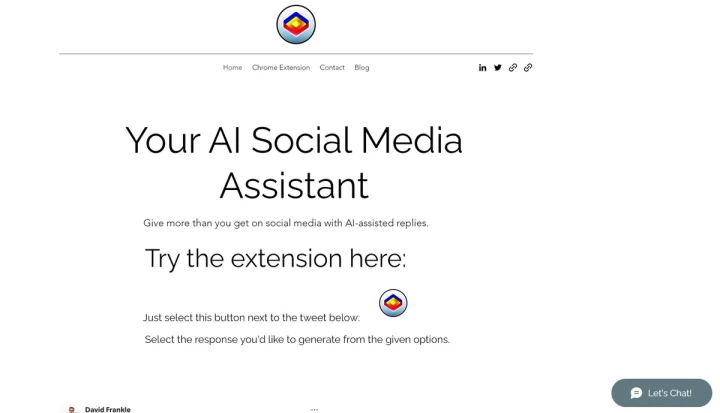 Screenshot of Hacksocial.ai website