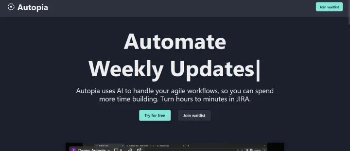 Screenshot of Autopia website