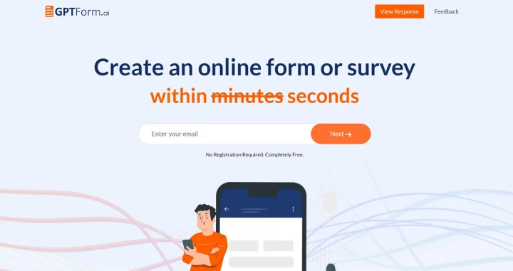 Screenshot of GPTForm website