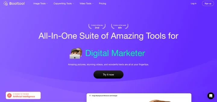 Screenshot of Booltool website
