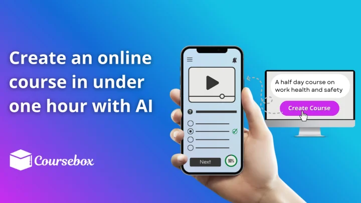Screenshot of Coursebox website