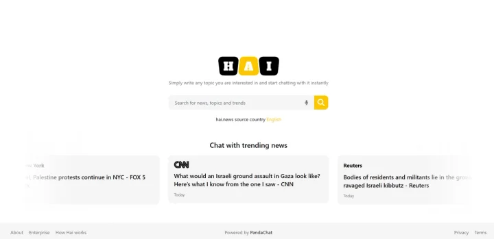 Screenshot of Hai News website
