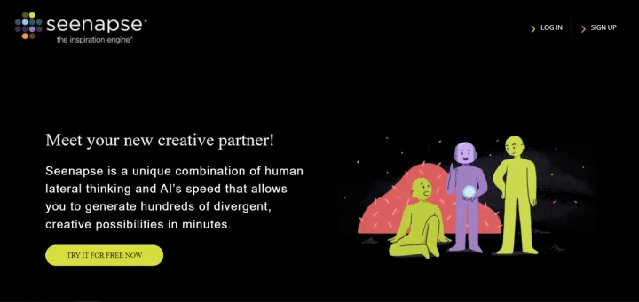 Screenshot of Seenapse website