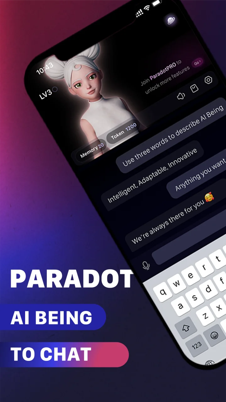Screenshot of Paradot website
