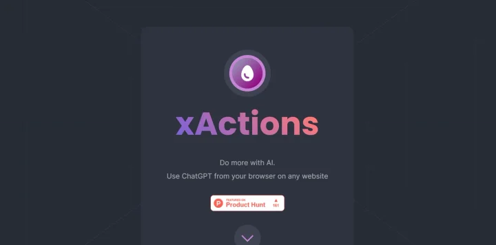 Screenshot of xActions website