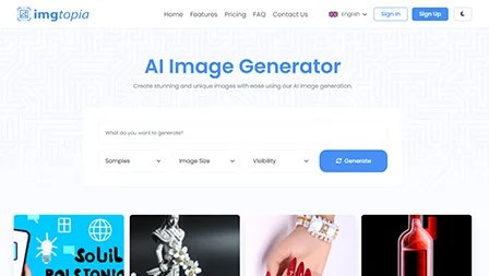 Screenshot of IMGtopia website