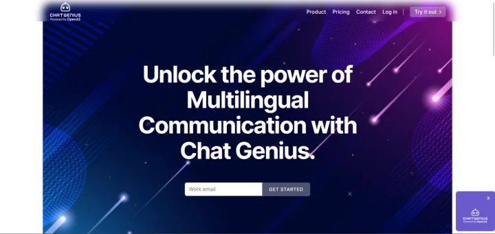 Screenshot of ChatGenius website