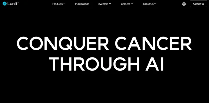 Screenshot of Lunit website