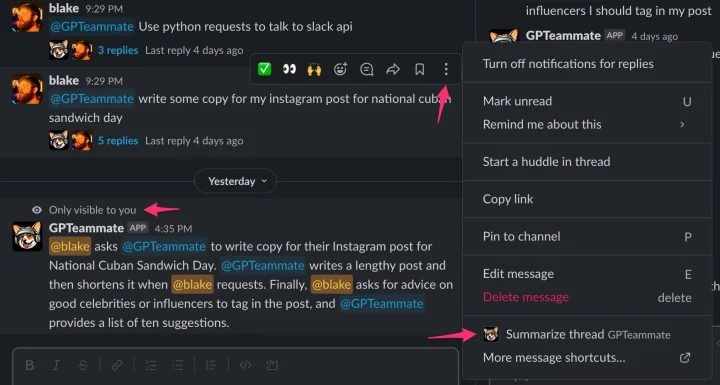 Screenshot of GPTeammate website