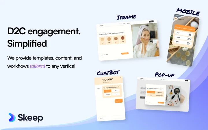 Screenshot of Skeep website