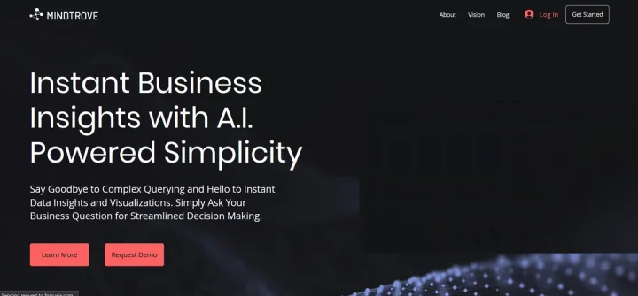 Screenshot of MindTrove.AI website