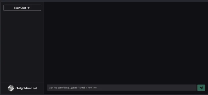 Screenshot of Chat GPT Demo website
