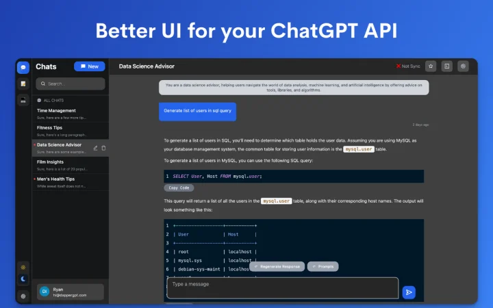Screenshot of DapperGPT website