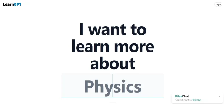 Screenshot of LearnGPT website