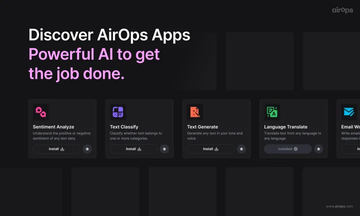 Screenshot of Airops website