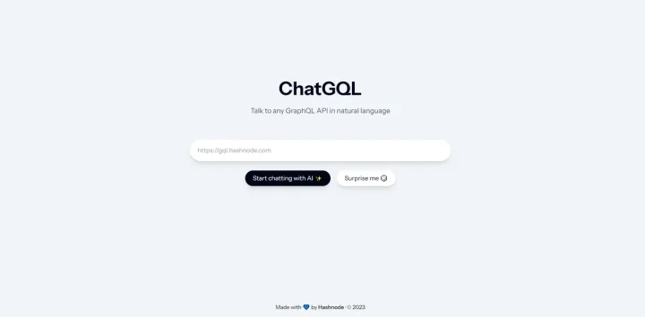 Screenshot of ChatGQL website