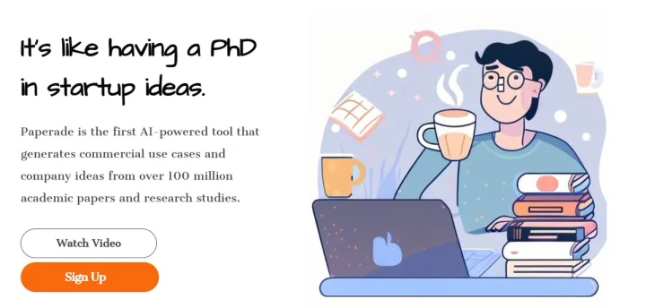 Screenshot of Paperade website