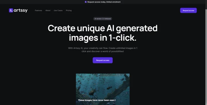 Screenshot of Artssy website