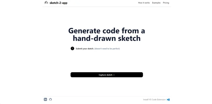 Screenshot of Sketch2App website