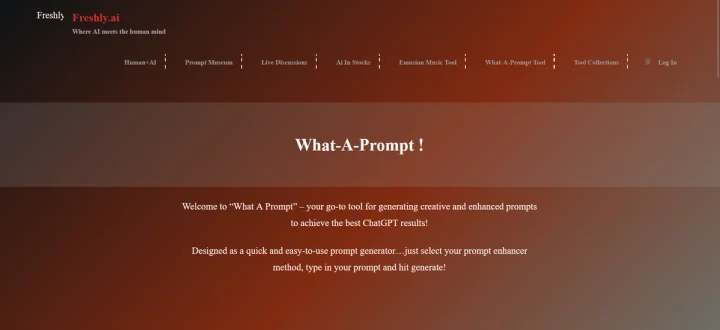 Screenshot of What-A-Prompt website