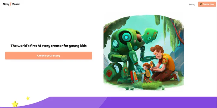 Screenshot of Storymaster website