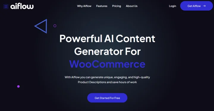 Screenshot of Aiwoo website