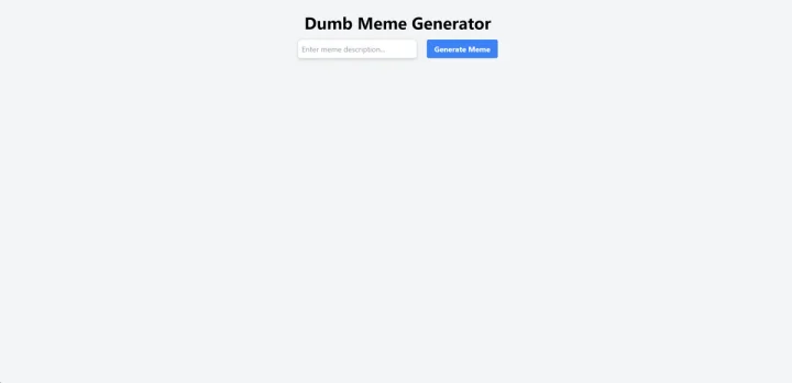 Screenshot of Dumb Meme Generator website