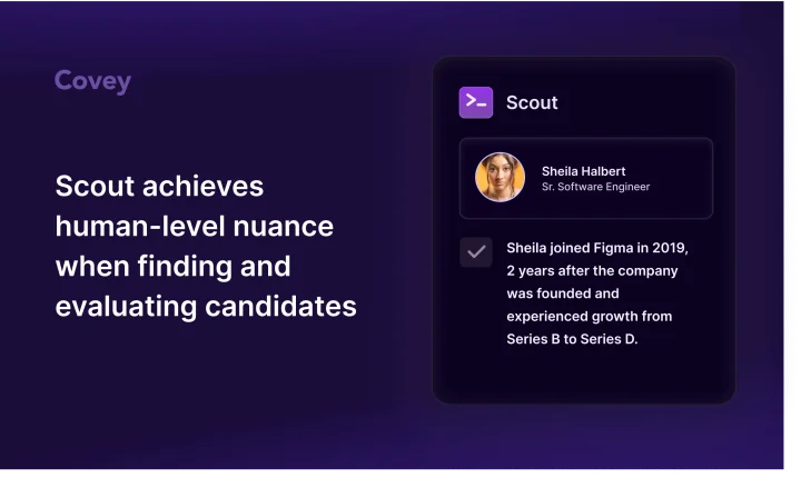 Screenshot of Covey Scout website