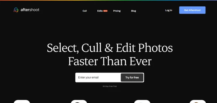 Screenshot of AfterShoot website
