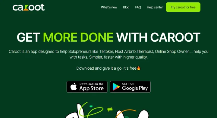 Screenshot of Caroot website