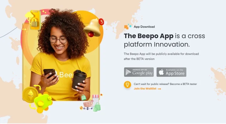 Screenshot of Beepo website