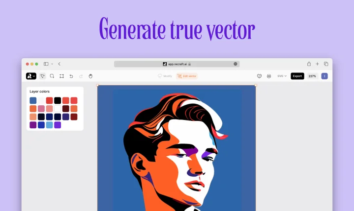 Screenshot of Recraft.AI website