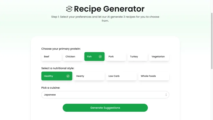 Screenshot of MealPractice website