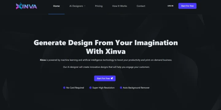 Screenshot of Xinva website