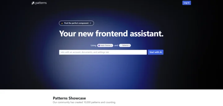Screenshot of Magic Patterns website