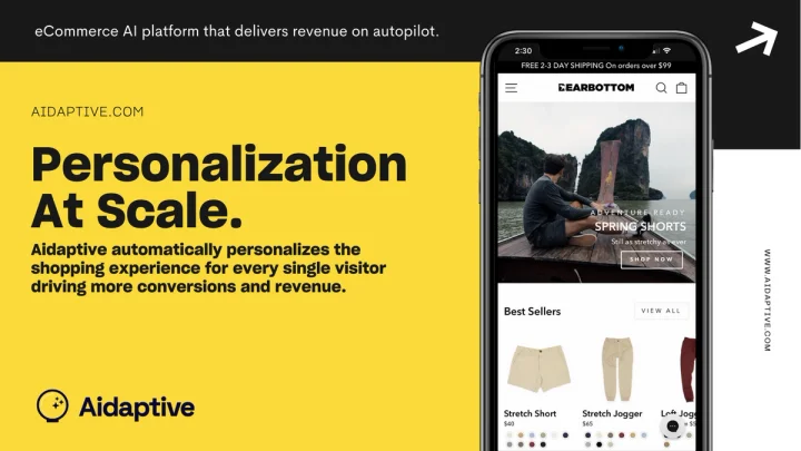 Screenshot of Aidaptive website