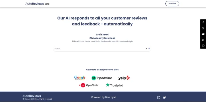 Screenshot of AutoReviews website