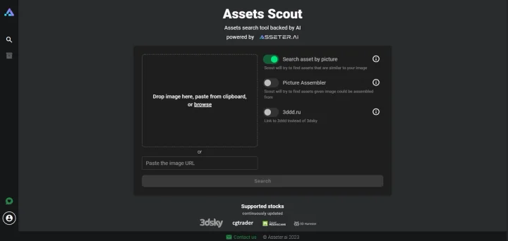 Screenshot of Asserter.ai website