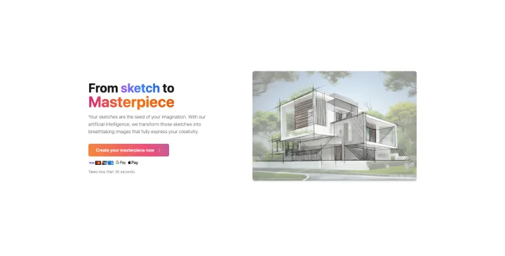 Screenshot of SketchImage.AI website