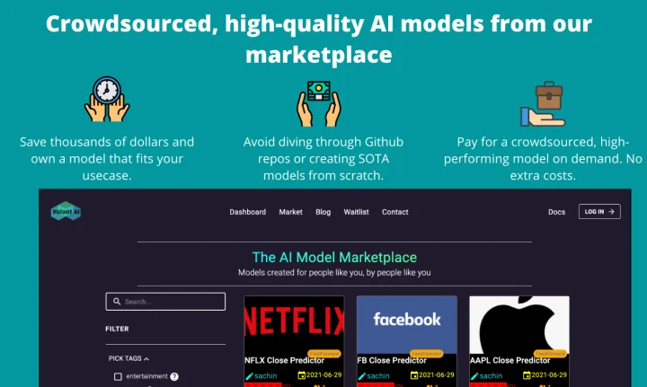 Screenshot of Volant AI website