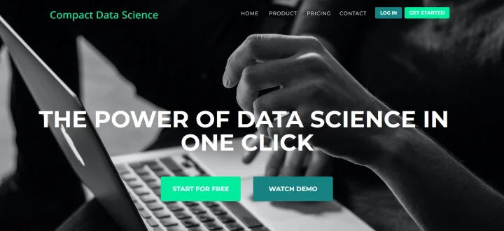 Screenshot of Compact Data Science website