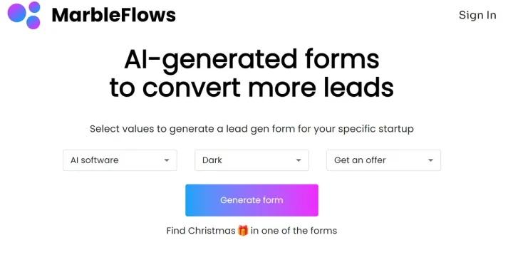 Screenshot of MarbleFlows website