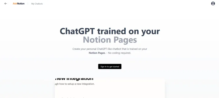 Screenshot of AskNotion website
