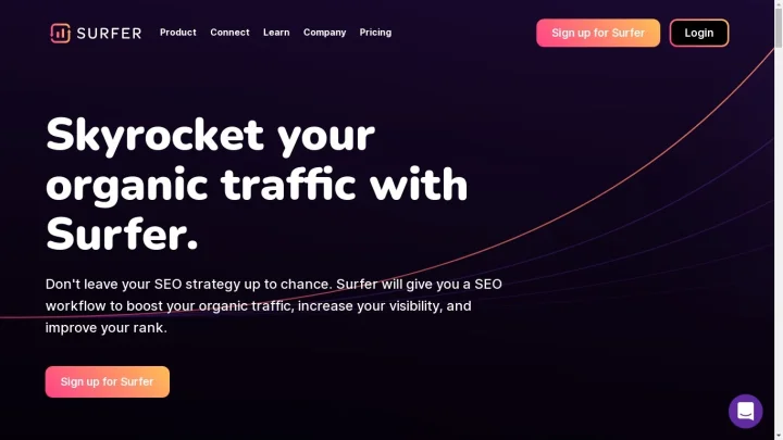 Screenshot of Surfer website
