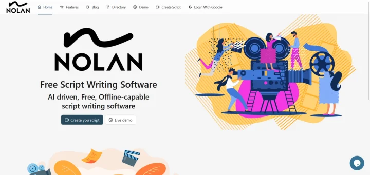 Screenshot of NolanAi website