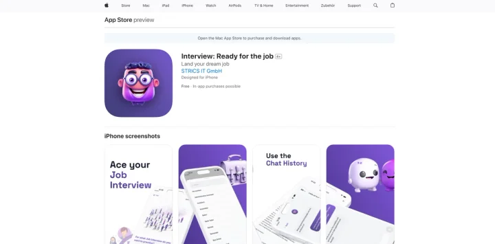 Screenshot of Intervue website