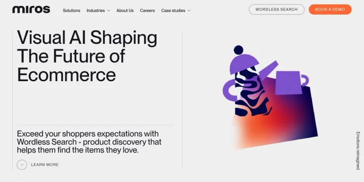 Screenshot of Miros website