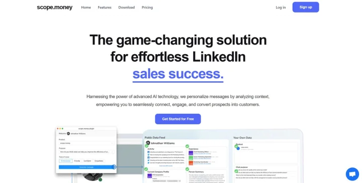 Screenshot of Scope.money website